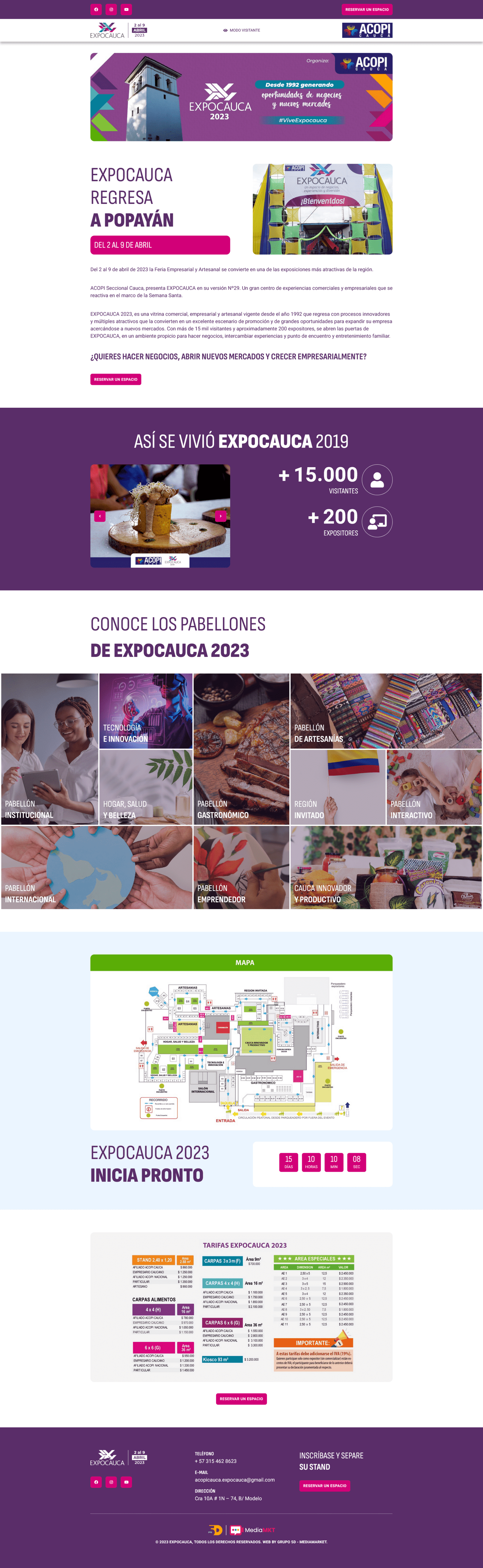 Imagen De Diseño De Pagina Web Para Cliente EXPOCAUCA En Grupo 5D Mema Media Market