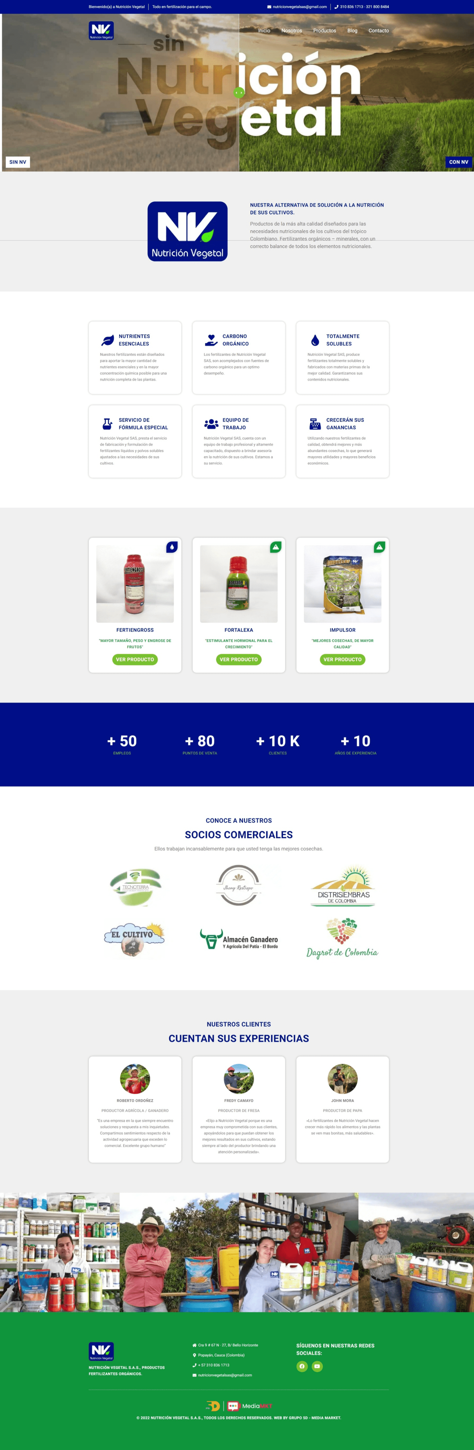 Imagen De Diseno De Pagina Web Para Cliente Nutricion Vegetal En Grupo 5D Mema Media Market